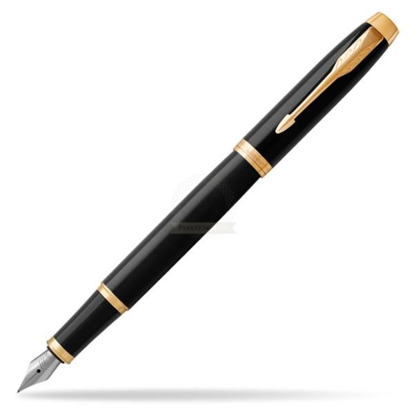 PARKER IM BLACK GT PENNA STILOGRAFICA PENNINO F CORPO LACCATO NERO CON DETTAGLI…