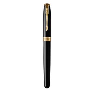 PARKER SONNET LACQUE PENNA STILOGRAFICA CORPO LACCATO NERO FINITURE IN ORO INCH…