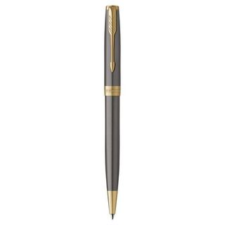 PARKER SONNET PENNA A SFERA PUNTA M FUSTO LACCATO GRIGIO CON PENNINO DORATO INC…