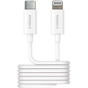 PARTI DI RICAMBIO 2-POWER 1M USB-C TO LIGHTNING COMP