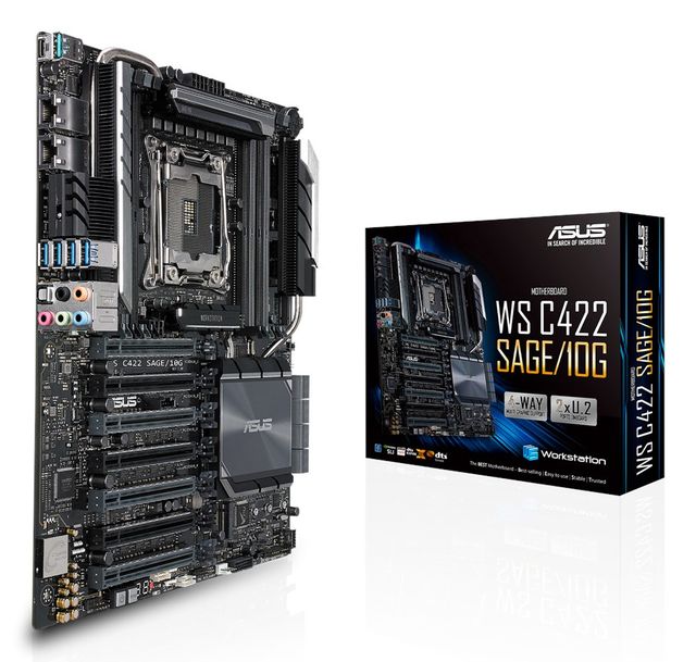 ASUS WS C422 SAGE/10G - Scheda madre - SSI CEB - LGA2066 Socket - C422 Chipset …
