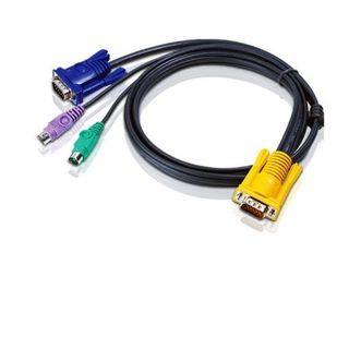 ATEN 2L-5202P - Cavo tastiera / video / mouse (KVM) - SPHD 15 (M) a PS/2, HD-15…