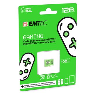 Emtec - MSD Gaming UHS-I U3 V30 A1 - Verde - 128GB - ECMSDM128GXCU3G