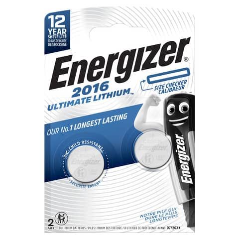 Energizer Batteria a bottone CR2016 Ultimate Lithium Performance BP2 3V