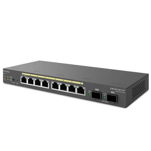 Engenius EWS2910P-FIT - Switch 8-port GbE PoE.afat(+) 55W, 2xSFP Desktop wall-m…