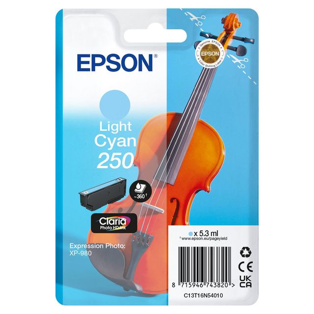 Epson - Cartuccia - Ciano Light - 205 - Violin Claria- C13T16N54010 - 4,8 ML