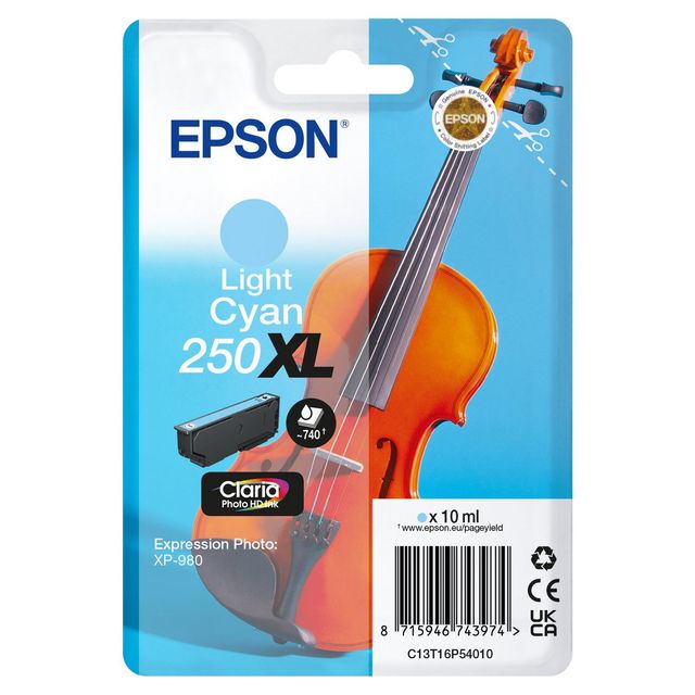 Epson - Cartuccia - Ciano Light - 205XL - Violin Claria- C13T16P54010 - 10 ML