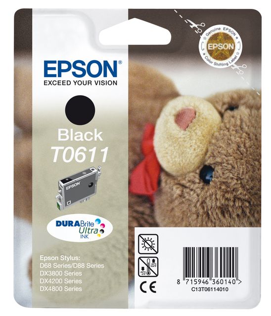 Epson - Cartuccia ink - Nero - T0611 - C13T06114010 - 8ml
