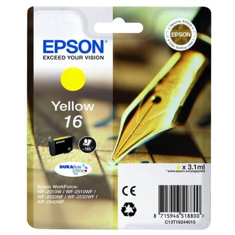 Epson 16 - 3.1 ml - giallo - originale - cartuccia d'inchiostro - per WorkForce…
