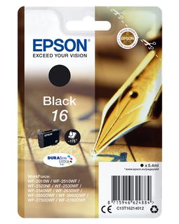 Epson 16 - 5.4 ml - nero - originale - cartuccia d'inchiostro - per WorkForce W…