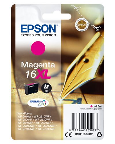 Epson 16XL - 6.5 ml - XL - magenta - originale - blister - cartuccia d'inchiost…