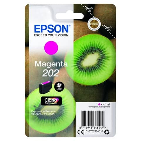 Epson 202 - 4.1 ml - magenta - originale - blister - cartuccia d'inchiostro - p…