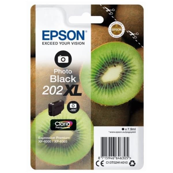 Epson 202XL - 7.9 ml - alta capienza - nero per foto - originale - blister - ca…