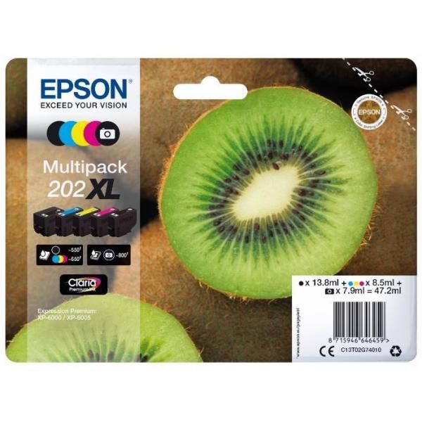 Epson 202XL Multipack - Confezione da 5 - 47.2 ml - XL - nero, giallo, ciano, m…