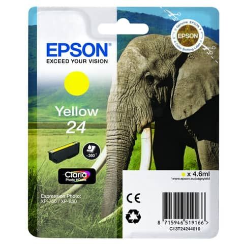 Epson 24 - 4.6 ml - giallo - originale - cartuccia d'inchiostro - per Expressio…