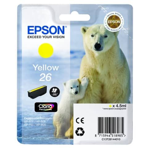 Epson 26 - 4.5 ml - giallo - originale - blister - cartuccia d'inchiostro - per…