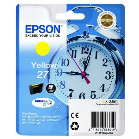 Epson 27 - 3.6 ml - giallo - originale - cartuccia d'inchiostro - per WorkForce…