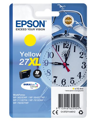 Epson 27XL - 10.4 ml - XL - giallo - originale - cartuccia d'inchiostro - per W…