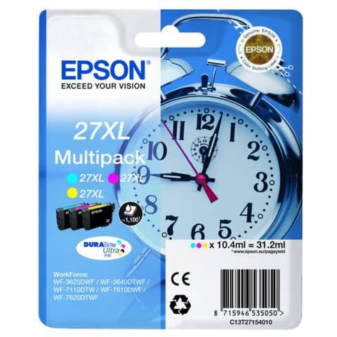 Epson 27XL Multipack - Confezione da 3 - 31.2 ml - XL - giallo, ciano, magenta …
