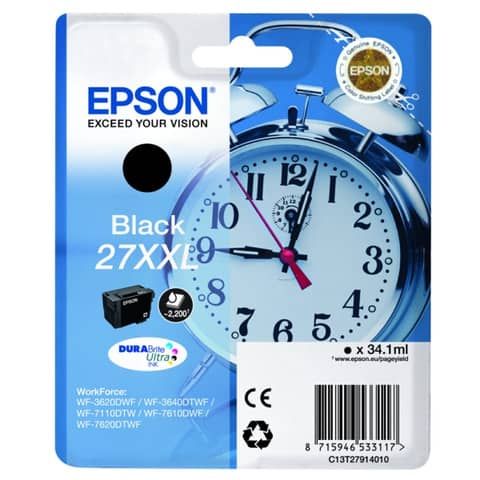 Epson 27XXL - 34.1 ml - XL - nero - originale - blister - cartuccia d'inchiostr…