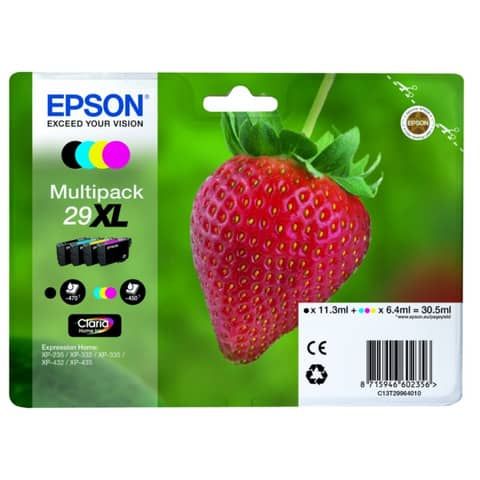 Epson 29XL Multipack - Confezione da 4 - XL - nero, giallo, ciano, magenta - or…