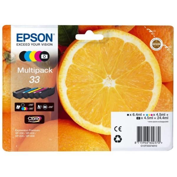 Epson 33 Multipack - Confezione da 5 - 24.4 ml - nero, giallo, ciano, magenta, …