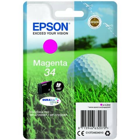 Epson 34 - 4.2 ml - magenta - originale - cartuccia d'inchiostro - per WorkForc…