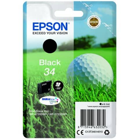Epson 34 - 6.1 ml - nero - originale - cartuccia d'inchiostro - per WorkForce P…