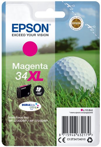 Epson 34XL - 10.8 ml - XL - magenta - originale - blister - cartuccia d'inchios…