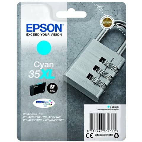 Epson 35XL - 20.3 ml - XL - ciano - originale - blister - cartuccia d'inchiostr…