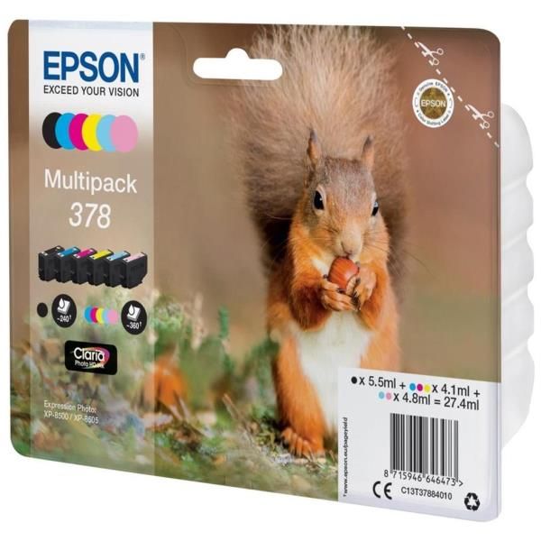 Epson 378 Multipack - Confezione da 6 - nero, giallo, ciano, magenta, magenta c…