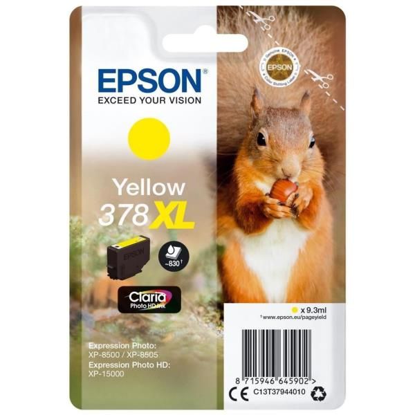 Epson 378XL - 9.3 ml - XL - giallo - originale - blister - cartuccia d'inchiost…