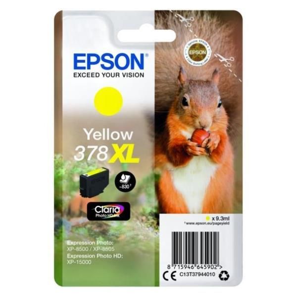 Epson 378XL - 9.3 ml - XL - giallo - originale - blister con radiofrequenza / a…