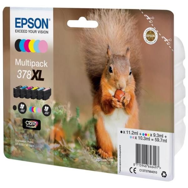 Epson 378XL Multipack - Confezione da 6 - XL - nero, giallo, ciano, magenta, ma…