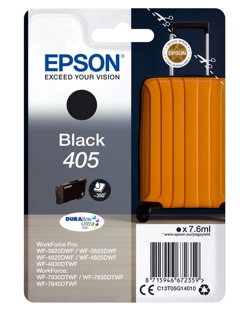 Epson 405 - 7.6 ml - nero - originale - cartuccia d'inchiostro - per WorkForce …