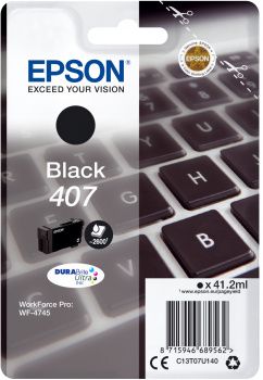 Epson 407 - 41.2 ml - taglia L - nero - originale - cartuccia d'inchiostro - pe…