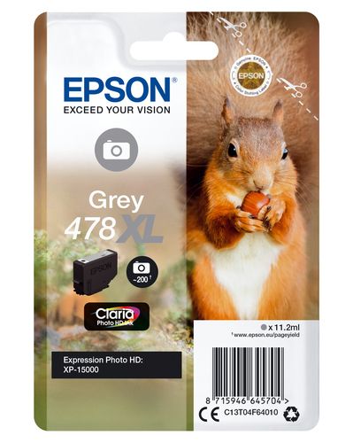 Epson 478XL - 11.2 ml - alta capienza - grigio - originale - cartuccia d'inchio…
