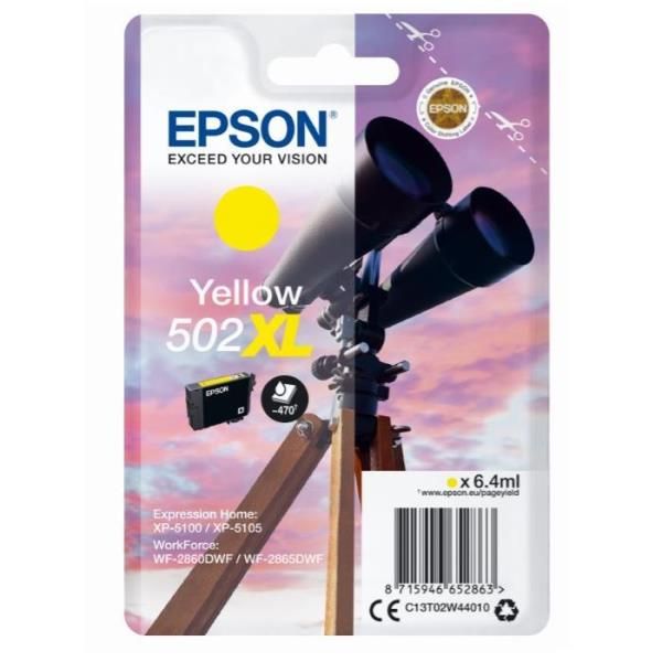 Epson 502XL - 6.4 ml - alta capienza - giallo - originale - blister con radiofr…