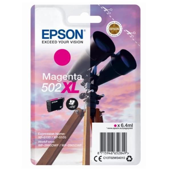 Epson 502XL - 6.4 ml - alta capienza - magenta - originale - blister con radiof…