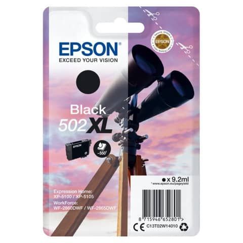 Epson 502XL - 9.2 ml - alta capienza - nero - originale - blister - cartuccia d…