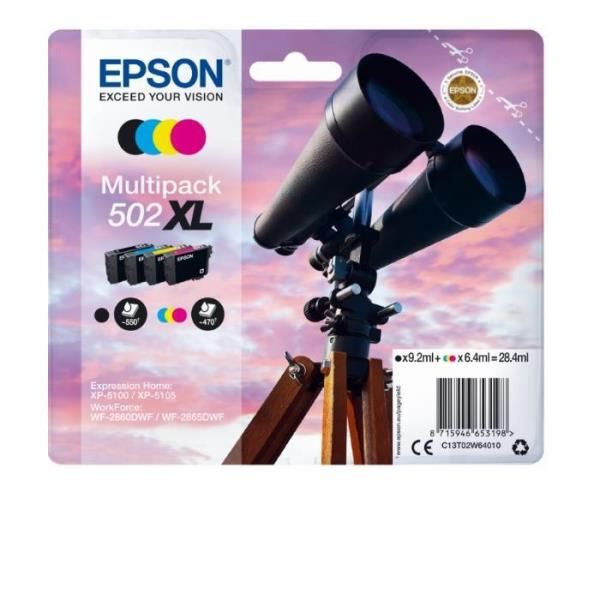Epson 502XL Multipack - Confezione da 4 - 28.4 ml - alta capienza - nero, giall…