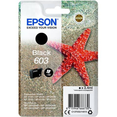 Epson 603 - 3.4 ml - nero - originale - blister con radiofrequenza / allarme ac…