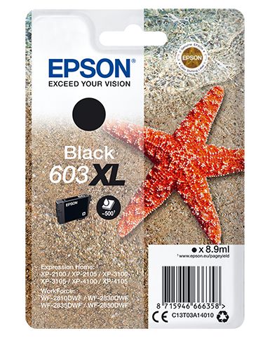 Epson 603XL - 8.9 ml - XL - nero - originale - blister - cartuccia d'inchiostro…
