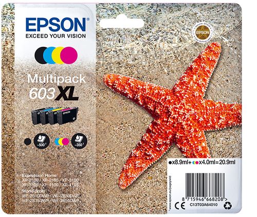 Epson 603XL Multipack - Confezione da 4 - XL - nero, giallo, ciano, magenta - o…
