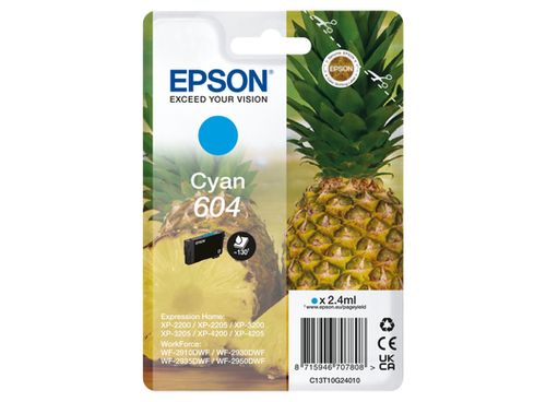 Epson 604 - 2.4 ml - ciano - originale - blister - cartuccia d'inchiostro - per…