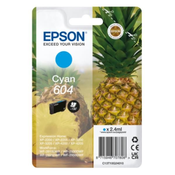 Epson 604 - 2.4 ml - ciano - originale - blister con radiofrequenza / allarme a…