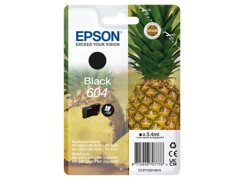 Epson 604 Singlepack - 3.4 ml - nero - originale - blister - cartuccia d'inchio…