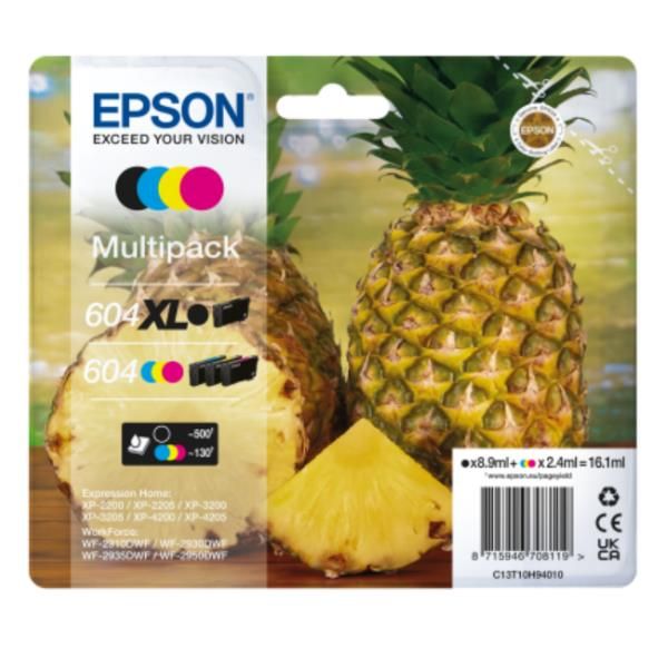 Epson 604/604XL Multipack - Confezione da 4 - XL (nero) + capacity Standard - n…