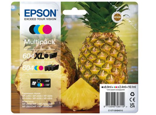 Epson 604XL Multipack - Confezione da 4 - XL (nero) + capacity Standard - nero,…