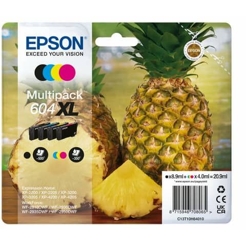 Epson 604XL Multipack - Confezione da 4 - XL - nero, giallo, ciano, magenta - o…
